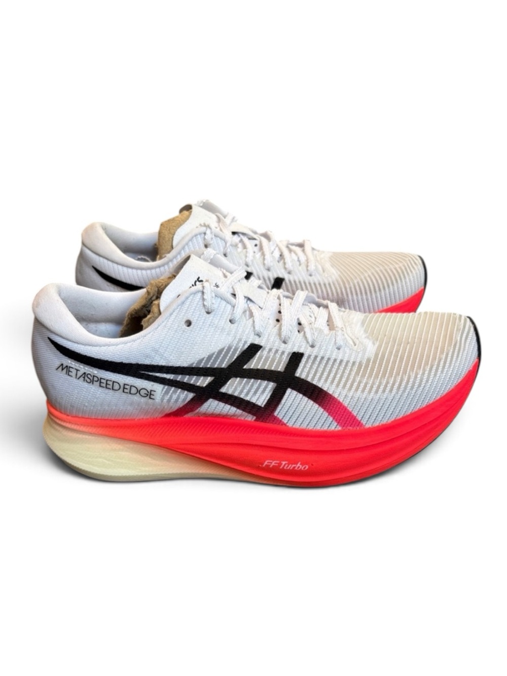 ASICS Metaspeed Edge+ Running Shoes M5/W6.5 White/Sunrise Red